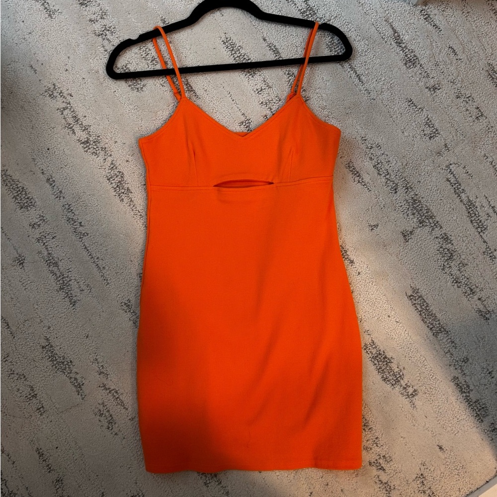 BB Dakota Orange Cutout Mini Dress